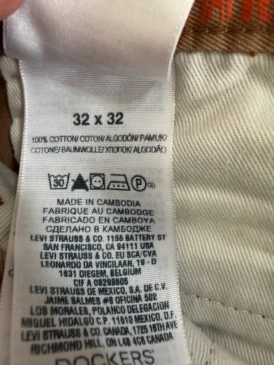 Dockers Men’s Slim Tan Chino Pants - Picture 3 of 6